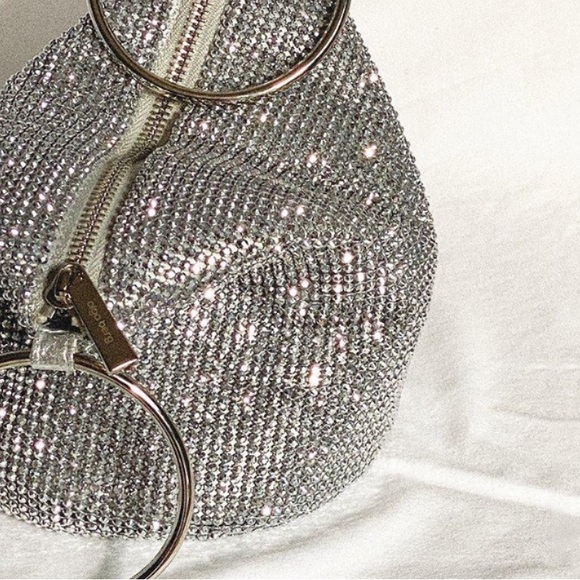 OLGA BERG…ELLIE CRYSTAL MESH RING HANDLE BAG… - Picture 9 of 9